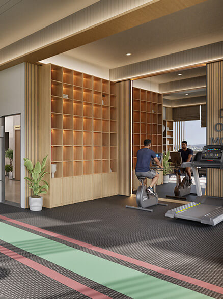 Indoor gym at Altus Grande
