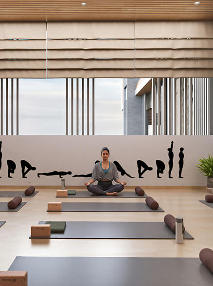 Yoga and Zumba area at Altus Grande