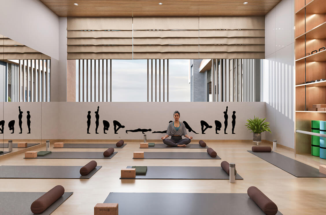 Yoga and Zumba area at Altus Grande