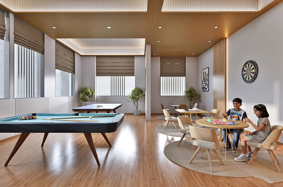 Indoor games area at Altus Grande