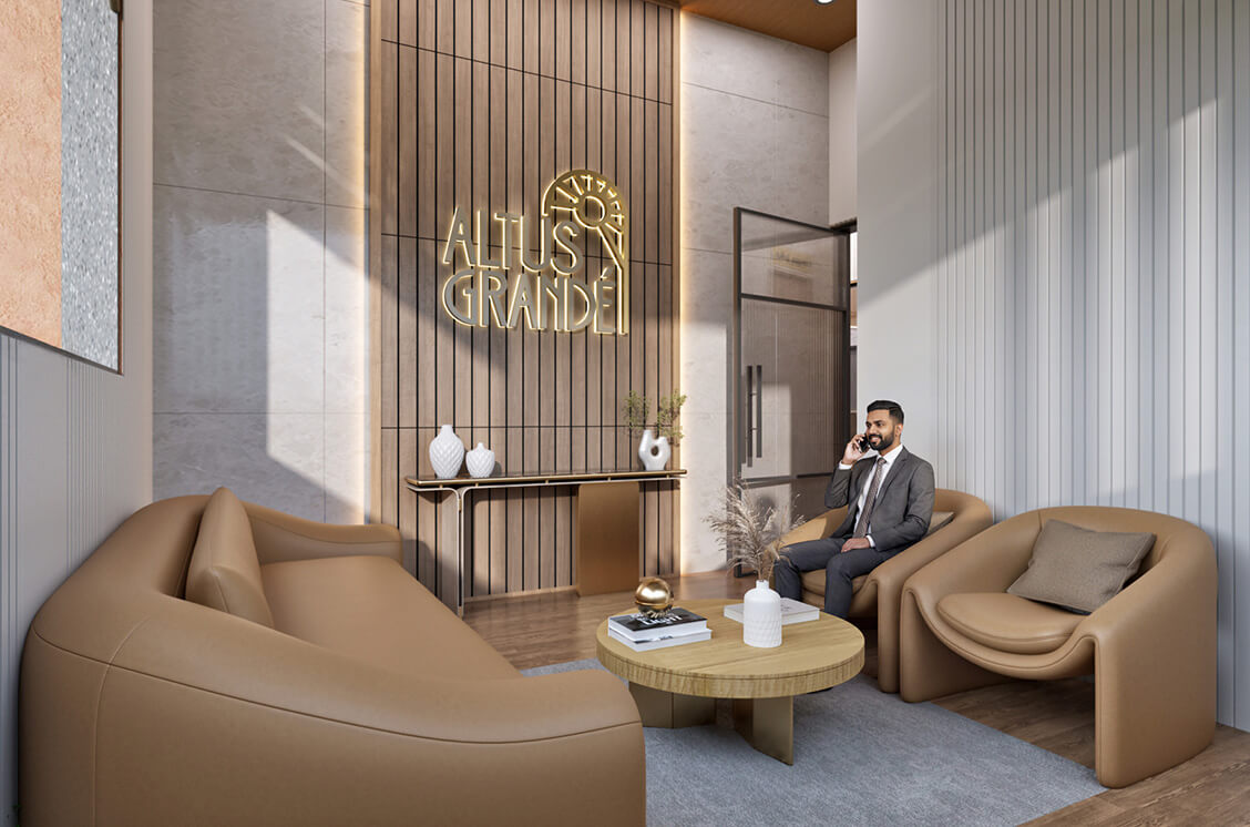 Guest lounge at Altus Grande
