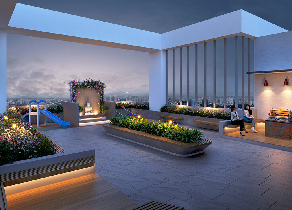 Rooftop view of Altus Grande at the peak